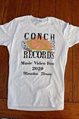 Conch Records Music Video Fest T-Shirt 2020 Marathon Florida Keys Adult Small