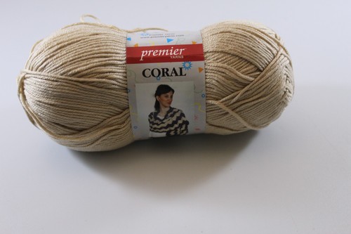 Premier Yarns Coral One Skein "Beige) 100g. New Soft