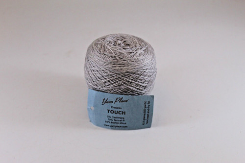 Yarn Place TOUCH Cashmere Tencel Merino Wool Heathered Gray One Rewound Ball
