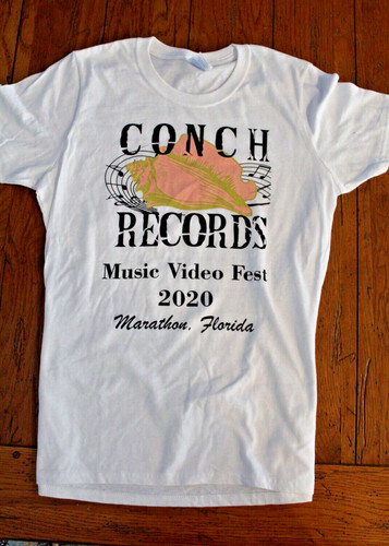 Conch Records Music Video Fest T-Shirt 2020 Marathon Florida Keys Adult Medium